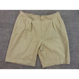 Polo Ralph Lauren Mens 37 Pleated Chino Shorts Khak Made USA